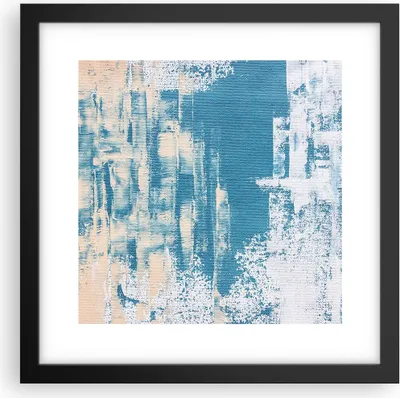 Produktbild von Gerahmtes Poster - Schwarzer Rahmen - Blau Farben Hintergrund - 30x30 cm - Wand Bild - Wanddeko - Wandbilder - Kunstposter - Wandposter - Bilderrahmen - Bilder - Kunstdruck - P2BAC30x30-5062