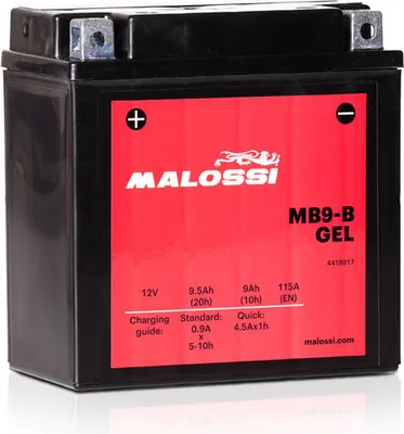Immagine prodotto di Batteria a gel Malossi MB9-B precaricata pronta all'uso YB9-B
