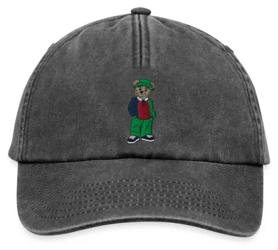Produktbild von Spreadshirt Gestickter Teddy Im Skaterlook Vintage Cap, One size, Vintage Schwarz