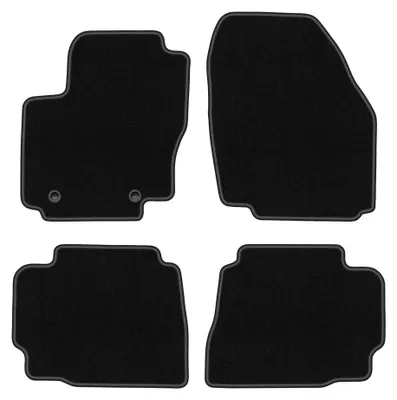 Obrázok produktu pre Velúrové autokoberce pre: Ford Mondeo MK4 2007-2012 (liftback/sedan/kombi) – sada 4 ks, čierne, na mieru – Wielganizator BASIC