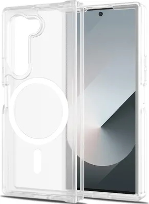 Immagine prodotto di Custodia magnetica per Samsung Galaxy Z Fold 6, compatibile con MagSafe, retro trasparente opaco, resistente agli urti Trasparente