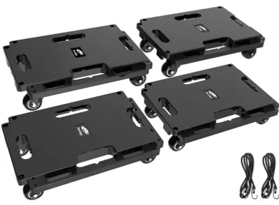 Möbeltransportroller 4er-Set, 800 kg, schwarz