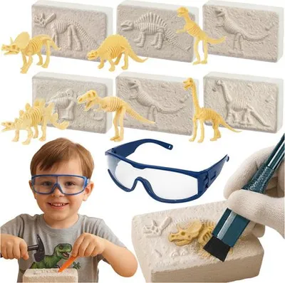 Produktbild von Kruzzel 26422 Set für kleine Archäologen – Dinosaurier-Ausgrabungen