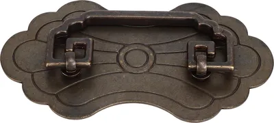 Produktbild von Antike Schubladengriff 12,8x7cm Reichtum Blten Retro chinesische Stil Messing Vintage Pulls mit 2 Schrauben fr Bcherregal Bronze