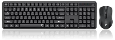 Imagen del producto de Teclado y ratón inalámbricos, con 104 teclas y ratón de 4000 DPI