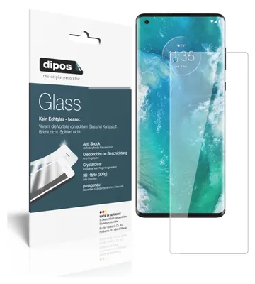 Produktbild von 2x Schutzfolie für Motorola Edge - Anti-Shock 9H Folie dipos Glass Kunststoffglas