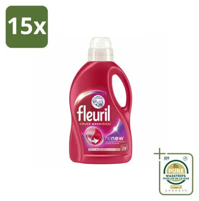 Produktbild von 15 x Fleuril Color Flüssigwaschmittel - 1,305 L - Vorratspackung - 15 Stücke