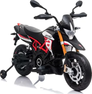 Obrázok produktu pre Elektrická Motorka APRILIA DORSODURO 900,červené, 12V batéria,EVA mäkké kolesá,2x18W motor, Odpruženie, kovový rám, kovová vidlica, pomocné kolesá