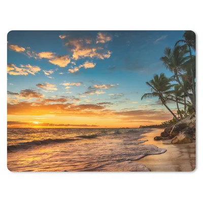 Produktbild von MuchoWow® Mauspad Mousepad Strand - Sonnenuntergang - Meer - Palme 23x19 cm - Mousepads - Maus Mat - Pad - Mausunterlage - Schreibtischunterlage - Mauspad