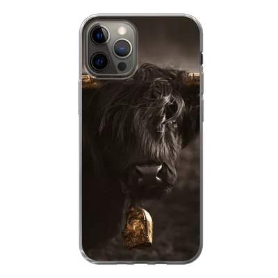 Produktbild von MuchoWow® Handyhülle Schutzhülle Hülle für iPhone 13 Pro Schottischer Highlander - Fell - Schwarz Silikon Softcase Handy Hülle - Handy-Tasche