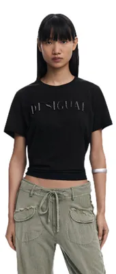 Zdjęcie produktu dla Desigual, damska koszulka, model 25SWTK17, kolor: czarny, rozmiar: S