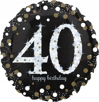 Obrázek produktu pro Folienballon Happy Birthday Sparkling 40 45cm
