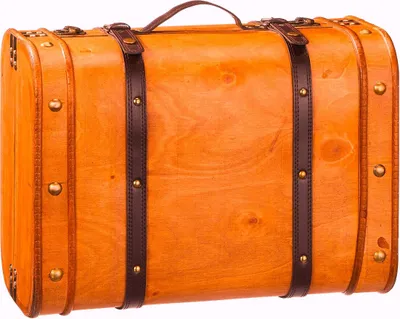 Produktbild von Holzkoffer 45 x 33 x 23 cm große Schatzkiste Dekokoffer Truhe