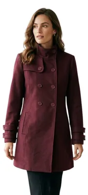 Image de Manteau femme Naf Naf Aroseline, classique, bordeaux, taille S
