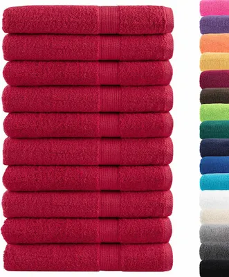 Produktbild von vidaXL Premium-Saunatücher SOLUND 10 Stk. Rot 80x200 cm 600 g/m²