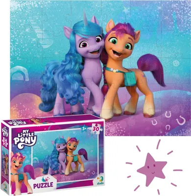 Productafbeelding van MY LITTLE PONY PUZZEL, 30 stukjes. Een leuke puzzel voor de allerkleinsten