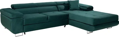 Produktbild von AMORE L Ecksofa mit Schlaffunktion und Bettkasten, Stoff Monolith 37, rechts Ottomane
