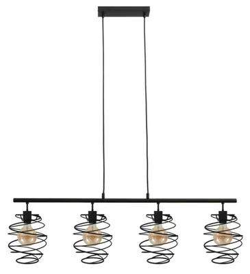 Immagine prodotto di Lampada a sospensione 4xE27 Lampada a sospensione retrò Black Steel 60W Briloner