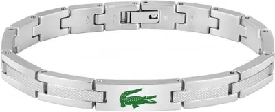 Produktbild von LACOSTE Stencil Herrenarmband 2040625 aus Edelstahl, stahlfarben