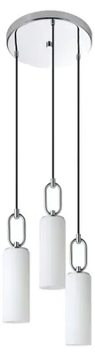Produktbild von EGLO Majana, Festmontage, Chrom, Weiß, Weiß, Glas, Stahl, Glas, Schwarz