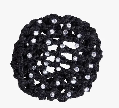 Produktbild von QHP Haarnetz Diamond schwarz , Farbe:schwarz