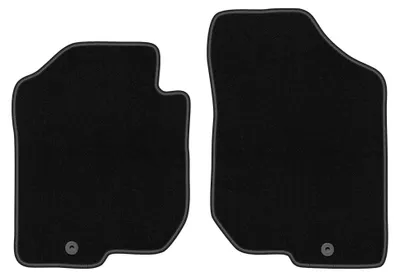 Productafbeelding van Velours voormatten voor Kia Carens III 2006-2010 – 2-delig, zwart, op maat – Wielganizator BASIC