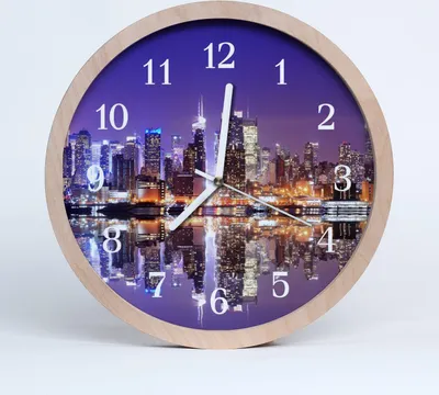 Produktbild von Holzuhr 20fi cm wanduhr - Stadt