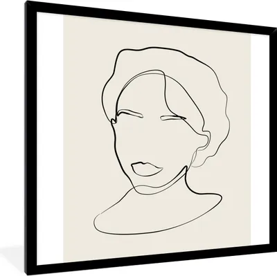 Produktbild von MuchoWow® Gerahmtes Poster Text - Zitate - Strichzeichnungen - Frauen 40x40 cm - Poster mit Schwarzem Bilderrahmen Wandposter Rahmen Foto Bilder - Mit Rahmen - Wanddekoration Schlafzimmer