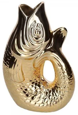 Produktbild von Gift Company Vase/Karaffe Monsieur Carafon Fisch Gold (13cm)