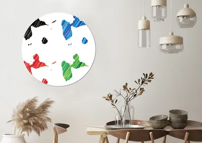 Produktbild von MuchoWow® - Mauerkreis - Wandbilder - Runde Bild - Bild aus Aluminium - Schlafzimmer - Wohnzimmerdekoration - Wand Dekoration