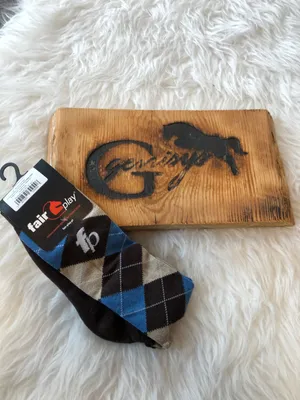 Produktbild von Fairplay Reitstrümpfe Reitsocken Rhombuses, braun-blau, size:M