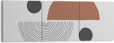 Produktbild von Bild auf Leinwand - Leinwandbild - 3 Teile - Abstraktion Figuren Geometrisch - 150x50cm - Wand Bild - Wanddeko - Wandbilder - Leinwanddruck - Bilder - Wanddekoration - Leinwand bilder - CA150x50-4153