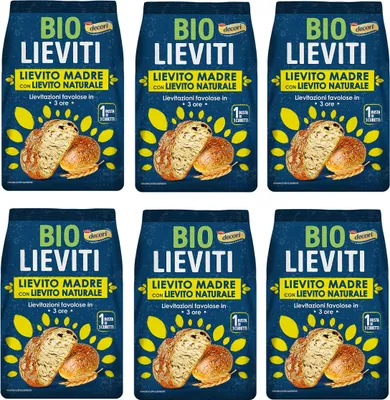 Produktbild von 6x Lo Conte Decorì Lieviti -Hefe Sauerteig mit Naturhefe 105g Beutel
