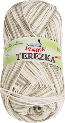 Obrázok produktu pre Priadza TEREZKA multi – 50 g / 155 m – biela, béžová, hnedá