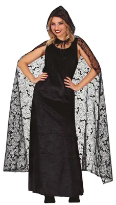 Produktbild von Schwarzer Umhang mit Kapuze, Vampirrobe