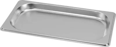 Zdjęcie produktu dla Pojemnik GN na posiłki, gastronomiczny 1/3 Mega-M ze stali nierdzewnej, 325x176x20 mm