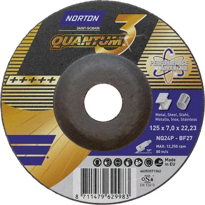 Obrázek produktu pro Brusný kotouč NORTON QUANTUM3 125x7 INOX