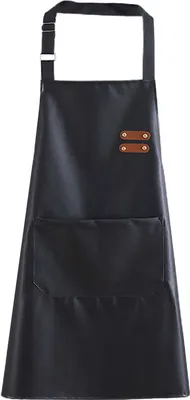 Produktbild von Küchenkochschürze, langlebige Nähte, verstellbarer Nackengurt, wasserdicht, mit großer Vordertasche, strapazierfähige Grillschürze