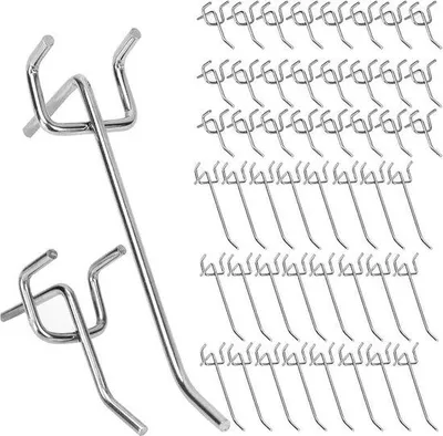 Immagine prodotto di Ganci accessori Gatenwand - 50 ganci a spina - ripiano 25-5 cm - 25-10 cm