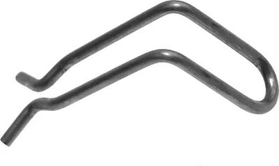 A single metallic clip against a white background.