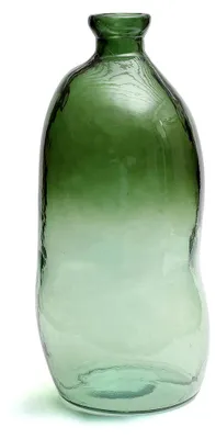 Image de Bazar Bizar Vase verre recyclé vert 34x34x73cm