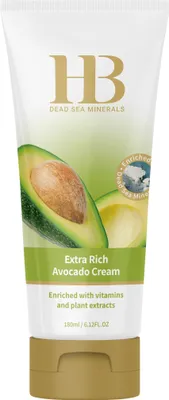 Produktbild von Health&Beauty Extra Rich Avocado Cream mit Totes Meer Mineralien, Aloe Vera & Vitamin E+C – für trockene Haut – 180ml