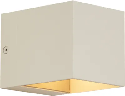 Produktbild von QAZQA - Moderne Wandleuchte Beige G9 Quadratisch - Transfer I Wohnzimmer I Schlafzimmer - Aluminium Quadratisch - LED geeignet G9