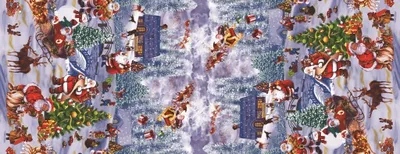 Produktbild von PVC Tischdecke Winterland Wachstuch Weihnachten· Eckig · Länge & Breite wählbar · abwaschbare Tischdecke · Nikolaus Santa Winterlandschaft Xmas, Größe:140 x 70 cm