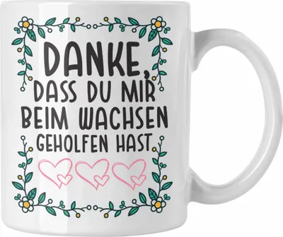 Produktbild von Trendation - Erzieherin Tasse Geschenk Herz Geschenke Abschiedsgeschenk mit Spruch Kaffeetasse Kindergärtnerin (Weiß)