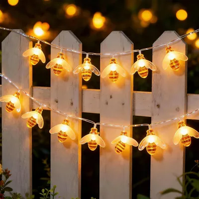 Lichtsnoer, 20 warmweiße LEDs, 3 m, batteriebetrieben, Indoor