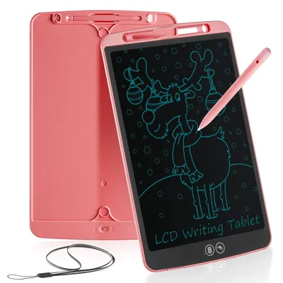 Produktbild von LCD Schreibtafel 12 Zoll Bunte Writing Tablet Drawing Board Kinder Spielzeug ab 3-12 Jahren für Jungen Mädchen Geschenke Grafiktabletts Schreibplatte Papierlos für Schreiben Malen Notizen