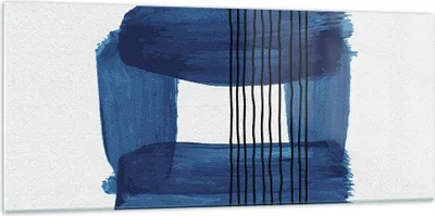 Produktbild von Bilder auf glas - Einteilig - Abstraktion Aquarell Blau - 120x50cm - Glasbilder - Wandbilder - Bilder - Wanddekoration aus Glas - Glas Bilder - Wandbild auf Glas - GAB120x50-4223