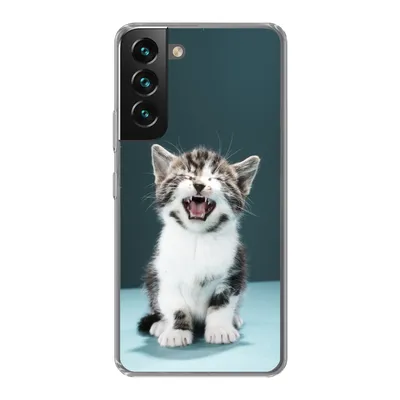 Produktbild von MuchoWow® Handyhülle Schutzhülle Hülle für Samsung Galaxy S22 Katze - Kätzchen - Miau Silikon Softcase Handy Hülle - Mobiltelefonhülle