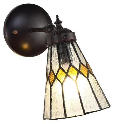 Produktbild von Clayre & Eef Wandleuchte Tiffany 17x12x23 cm Transparant Glas